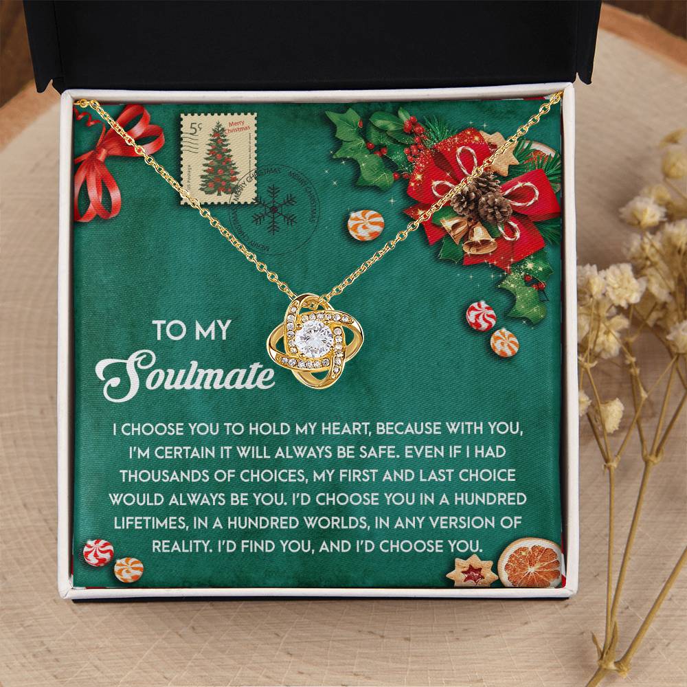 Always Be Safe - Love Knot Necklace For Soulmate For Christmas