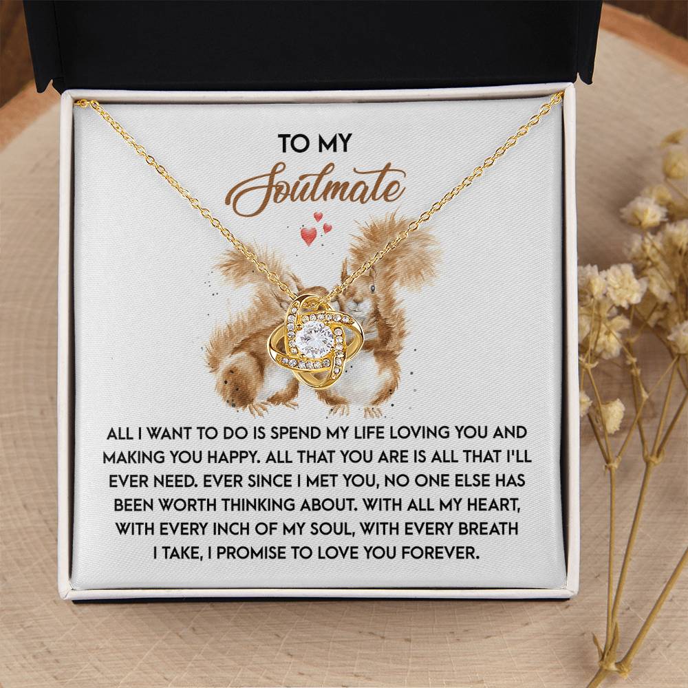 Making You Happy - Love Knot Necklace For Soulmate For Christmas