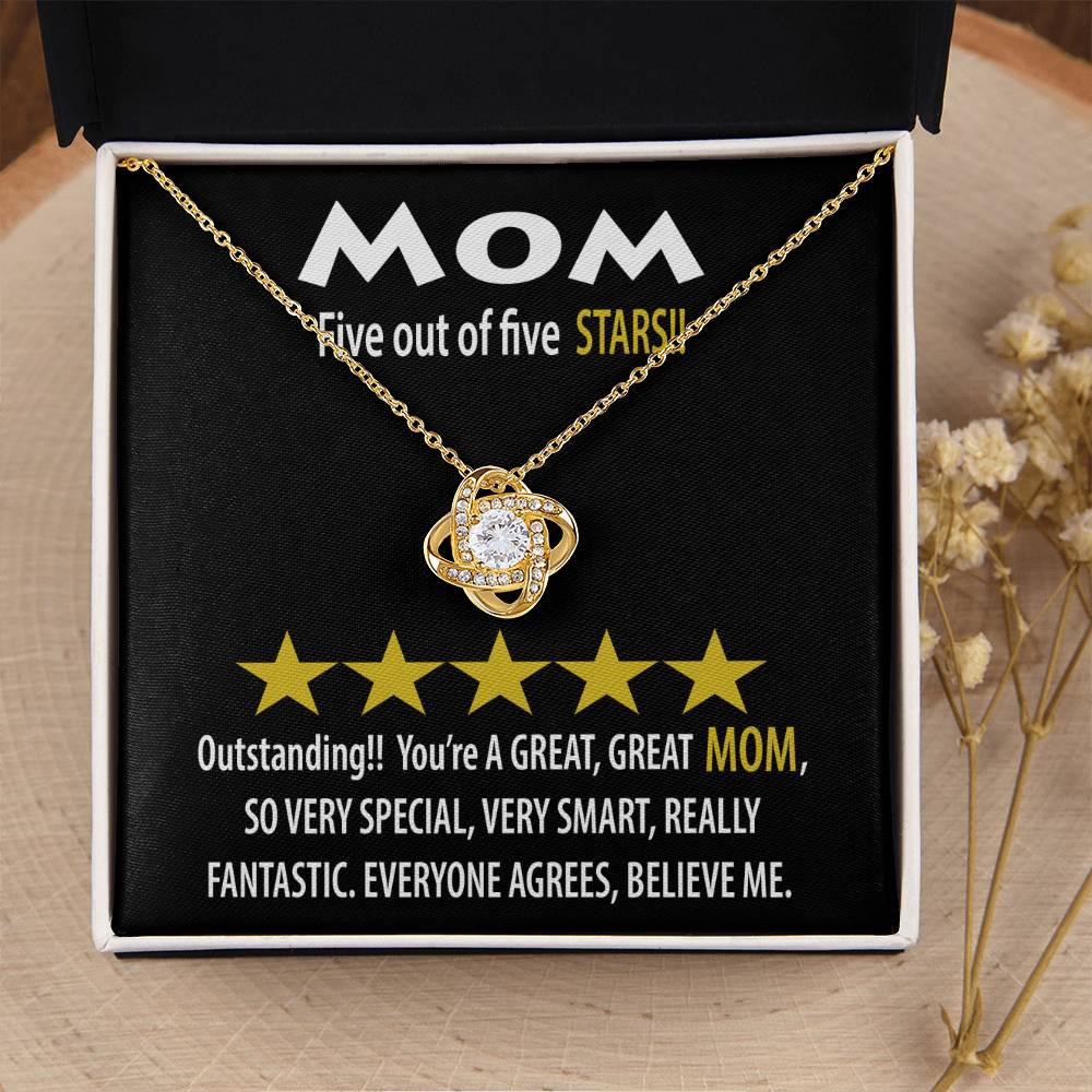 Five Out Of Five Stars - Love Knot Necklace For Mom