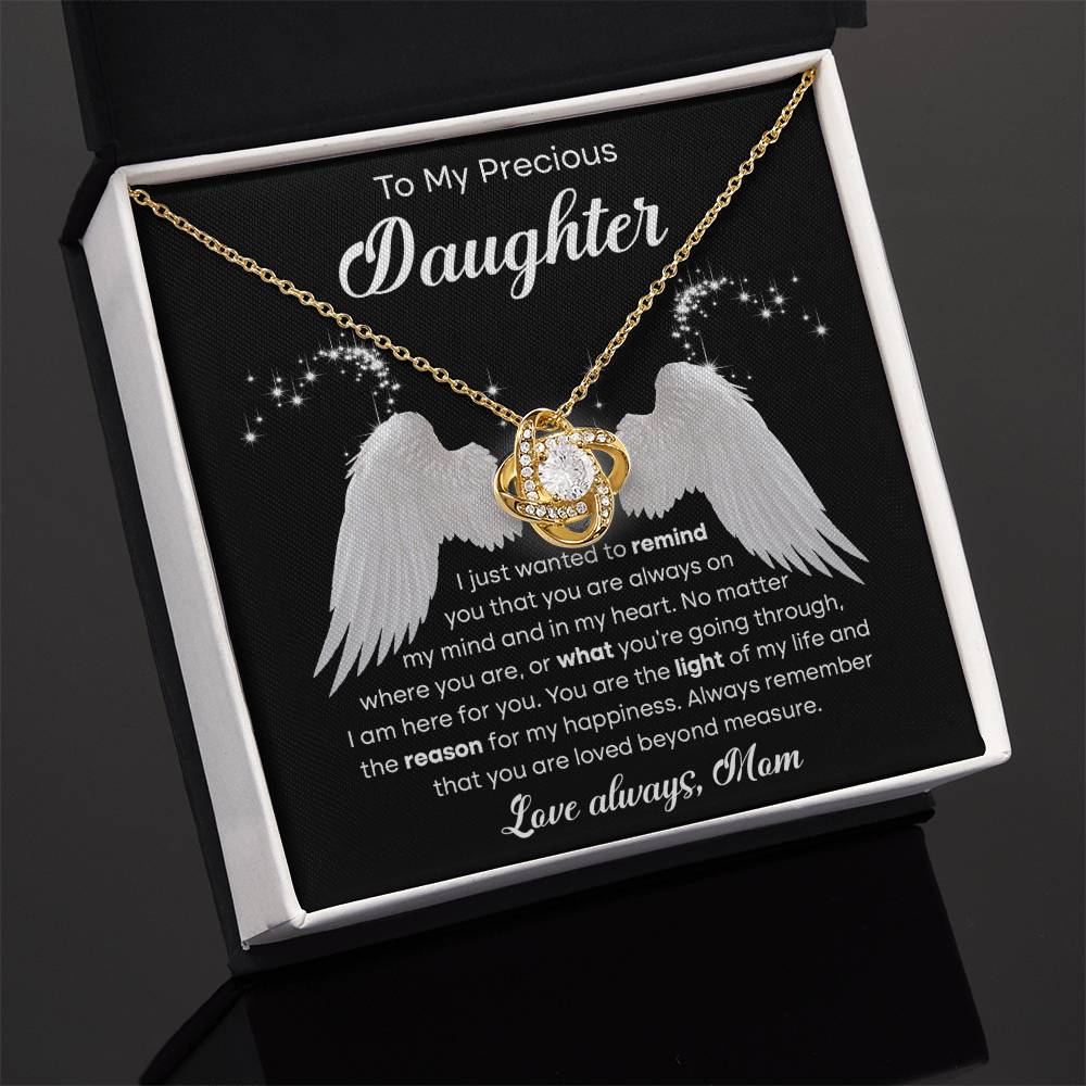 In My Heart - Love Knot Necklace For Daughter