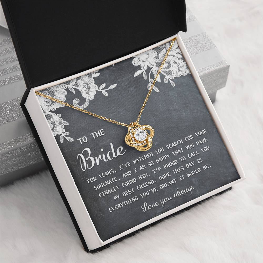 This Day - Love Knot Necklace For Bride From Best Friend