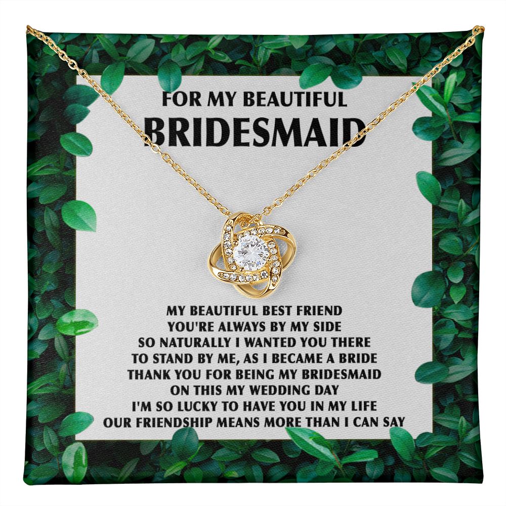 More Than I Can Say - Love Knot Necklace For Bridesmaid