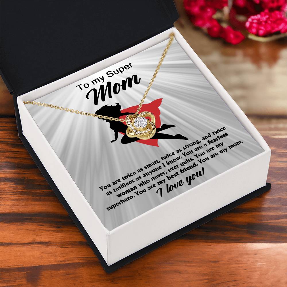 My Superhero - Love Knot Necklace For Mom
