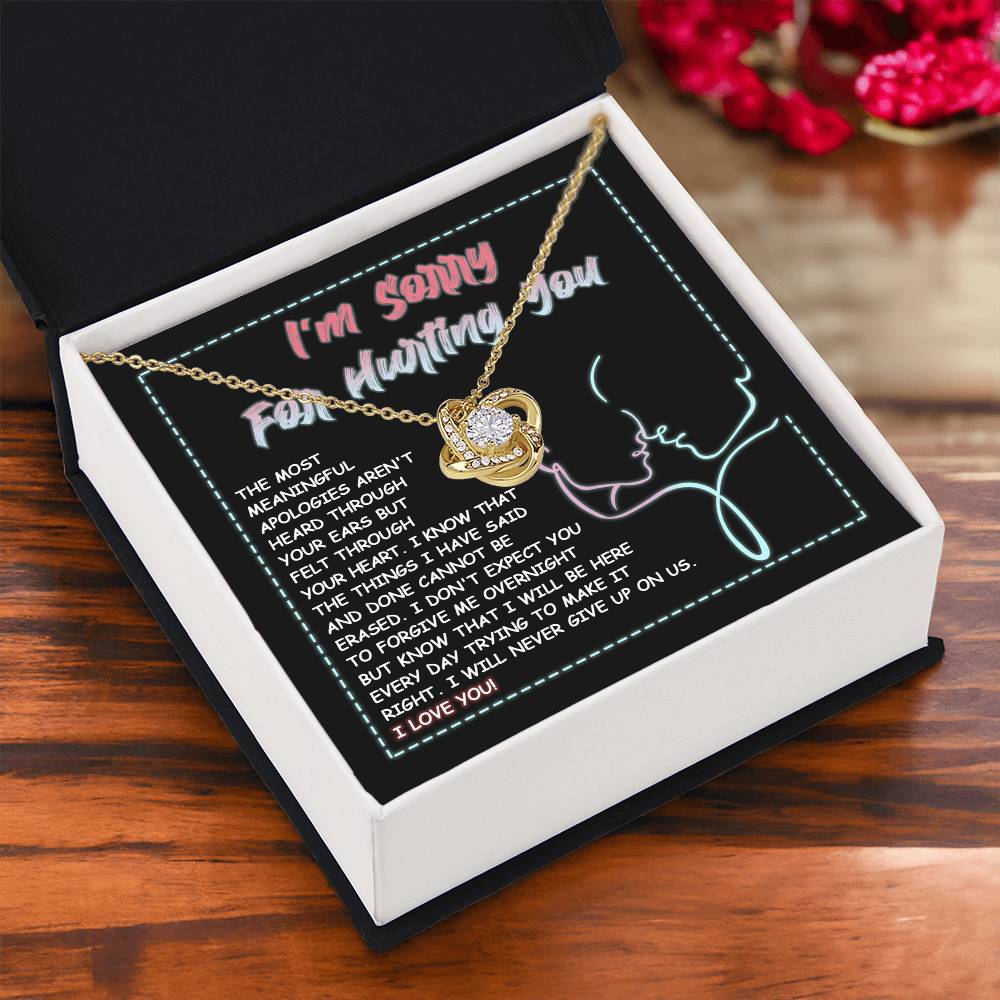 Never Give Up - Love Knot Apology Necklace