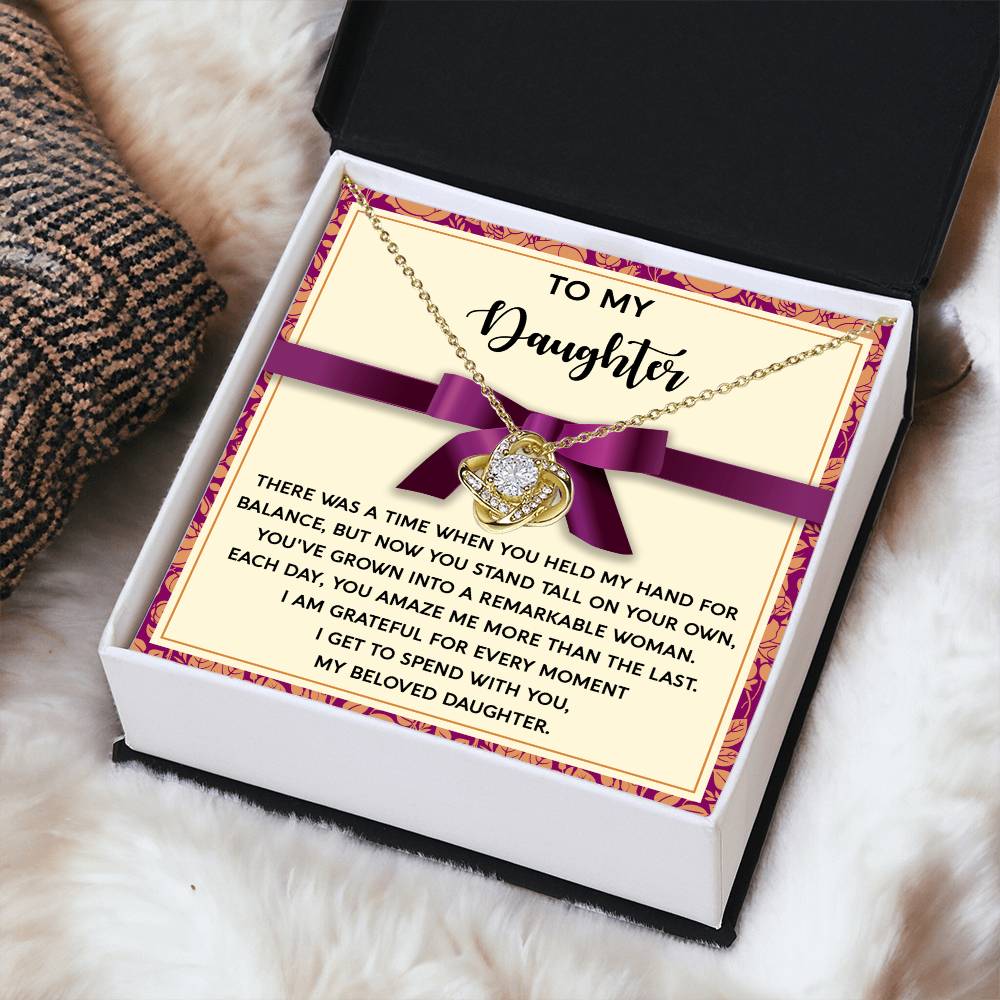 Every Moment I Get To Spend With You - Love Knot Necklace For Daughter