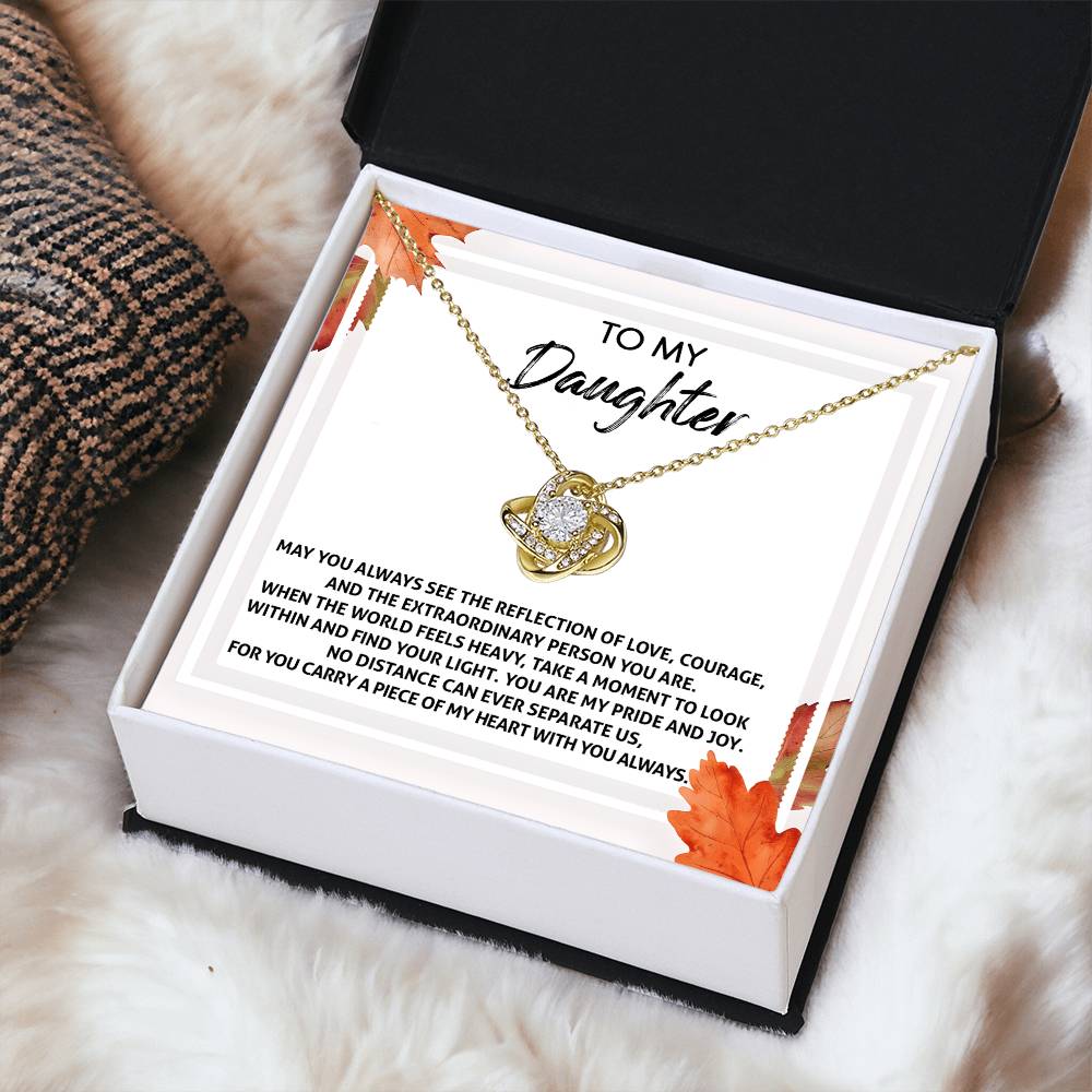 Find Your Light - Love Knot Necklace For Daughter