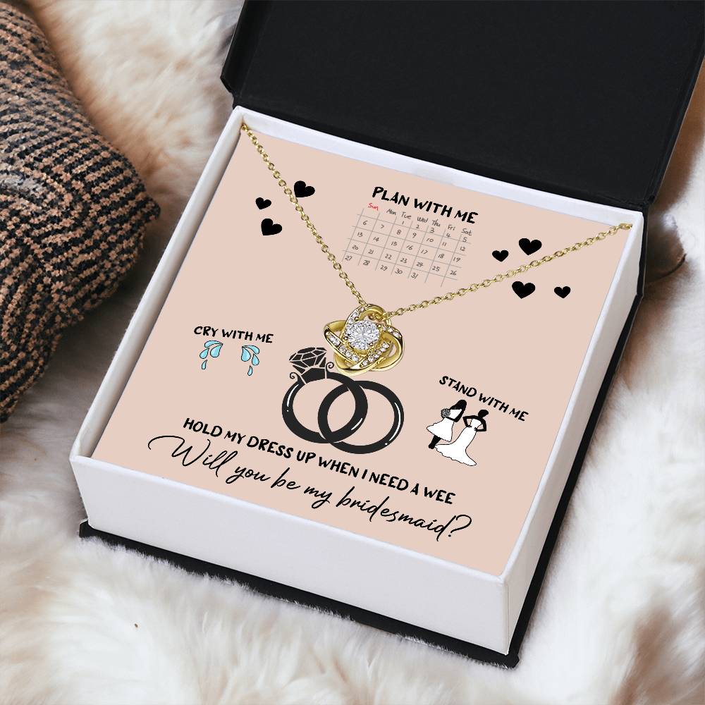 Be My Bridesmaid - Love Knot Necklace For Bridesmaid