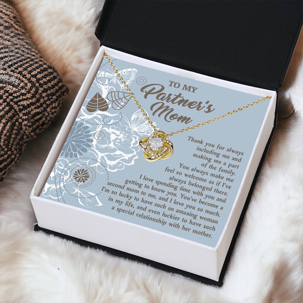 A Part Of The Family - Love Knot Necklace For Partner's Mom