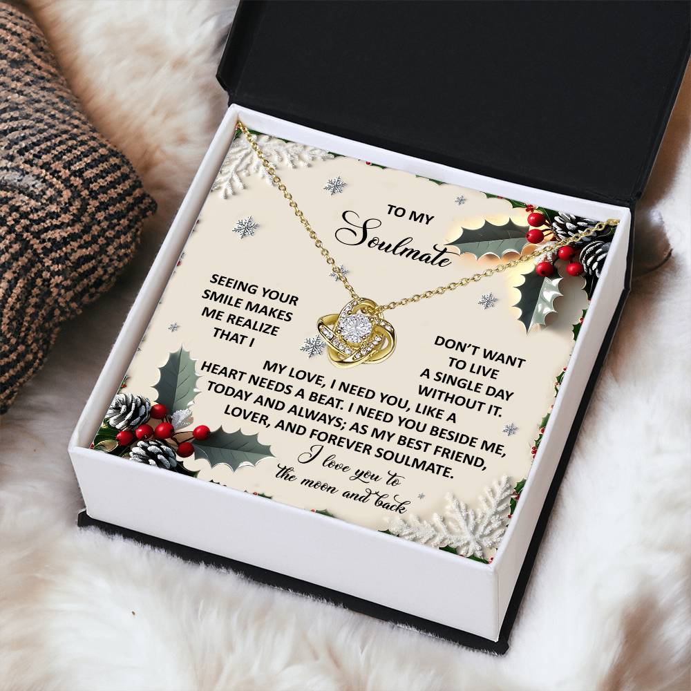 Forever Soulmate - Love Knot Necklace For Soulmate For Christmas