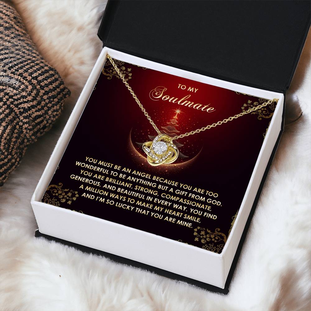 You Must Be An Angel - Love Knot Necklace For Soulmate For Christmas