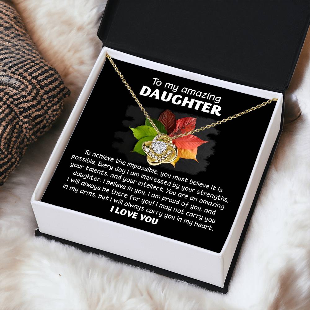 It Is Possible - Love Knot Necklace For Daughter