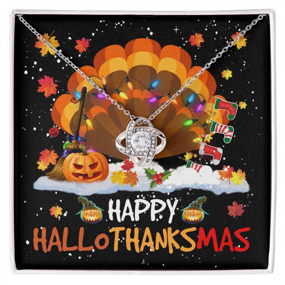 Happy HalloThanksMas - Festive Love Knot Necklace