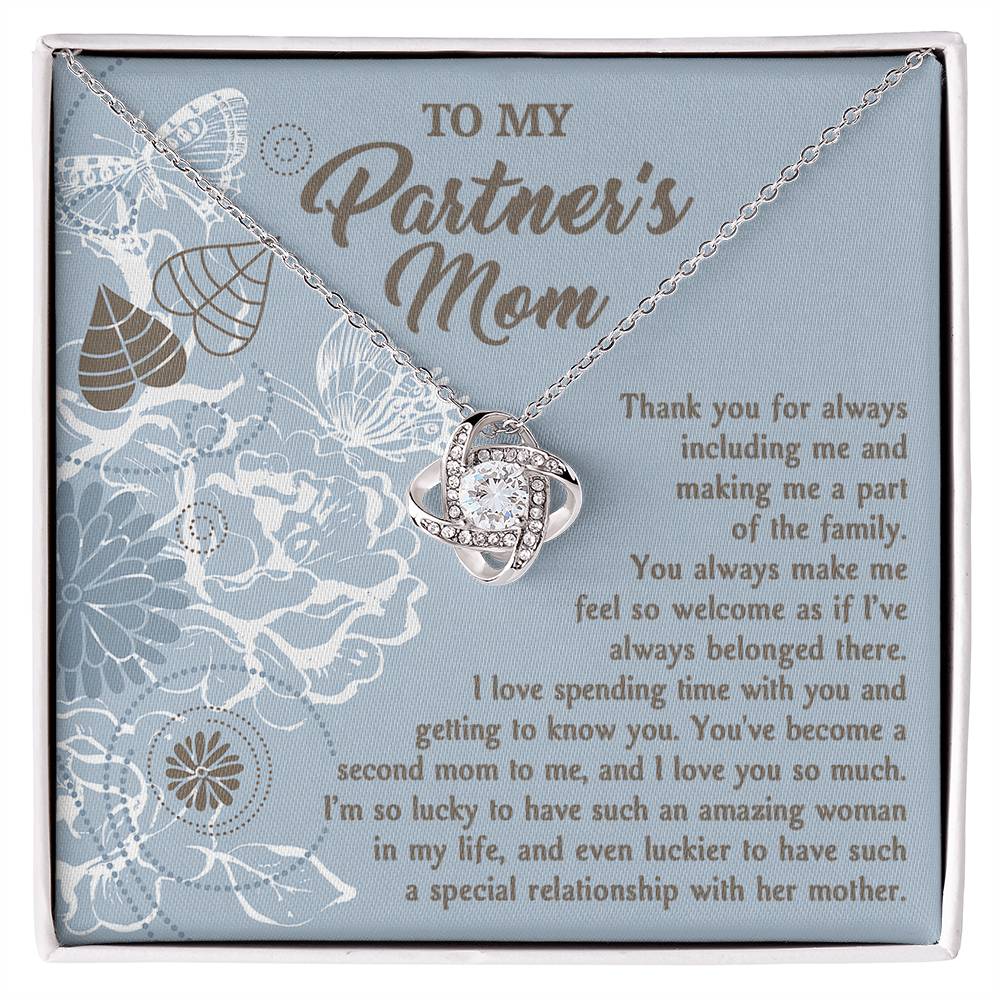 A Part Of The Family - Love Knot Necklace For Partner's Mom