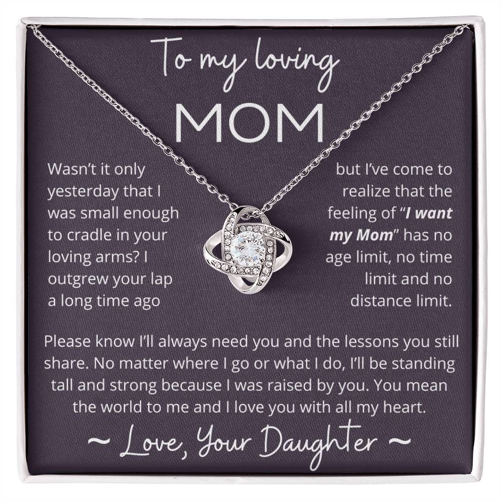 You Mean The World To Me - Love Knot Necklace For Mom