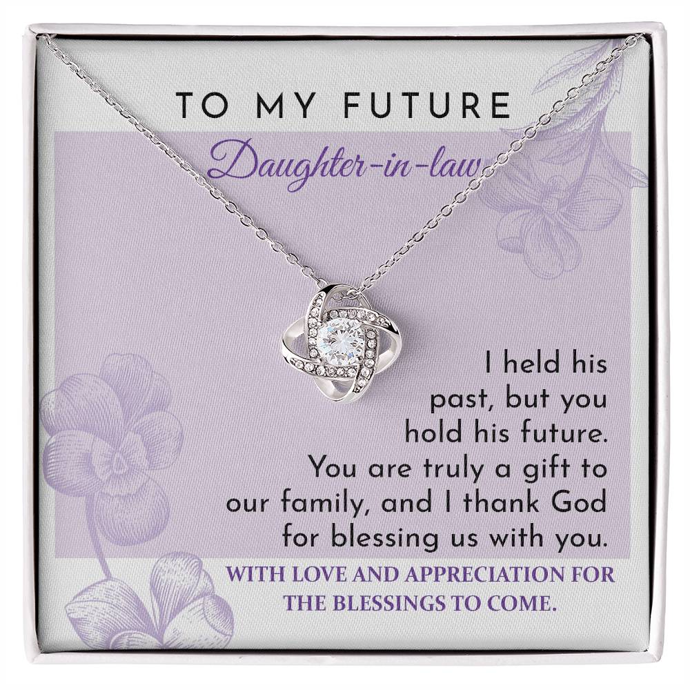 For The Blessings To Come - Love Knot Necklace For Future Daughter-In-Law