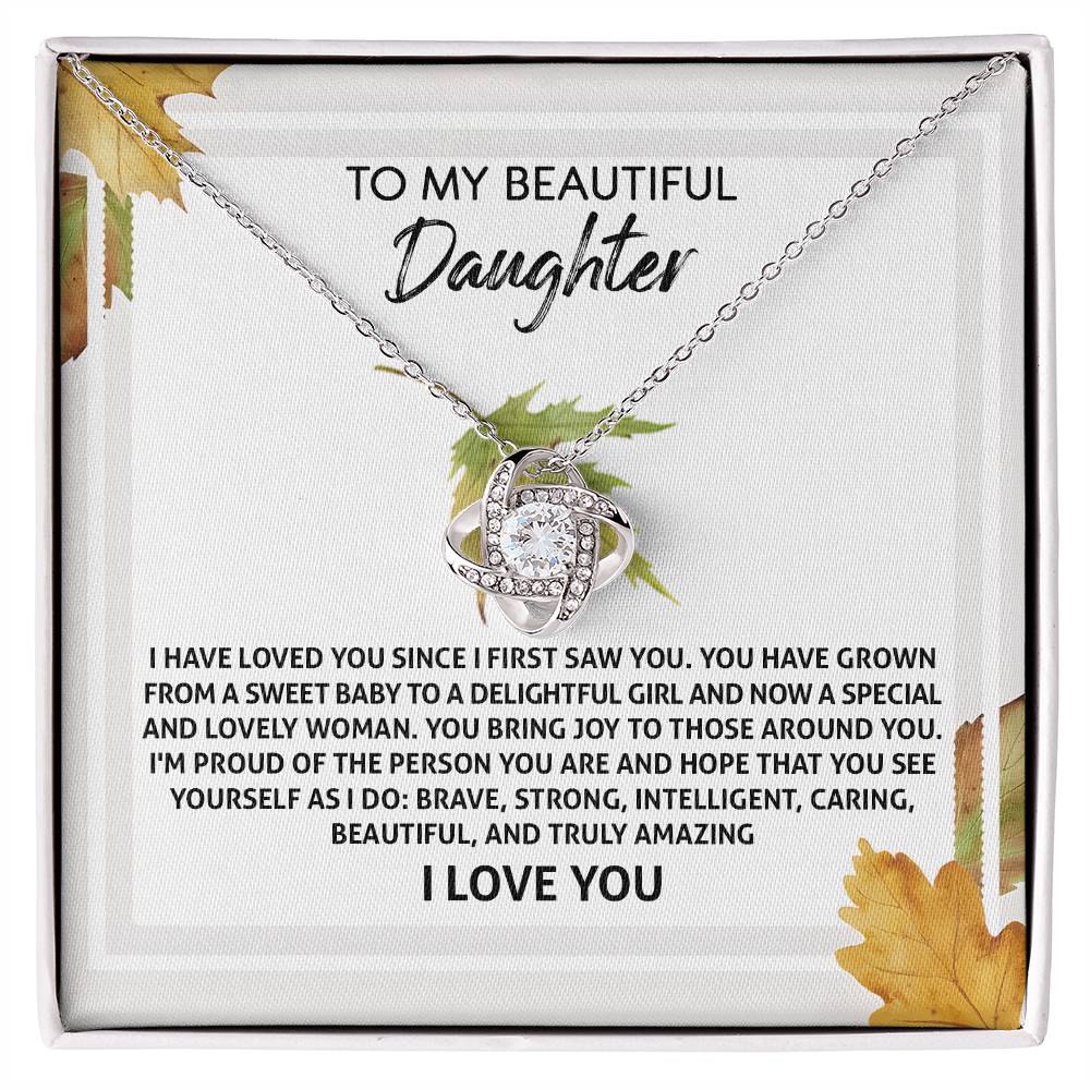 See Yourself As I Do - Love Knot Necklace For Daughter