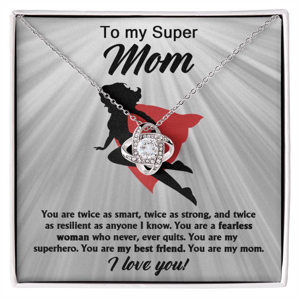 My Superhero - Love Knot Necklace For Mom