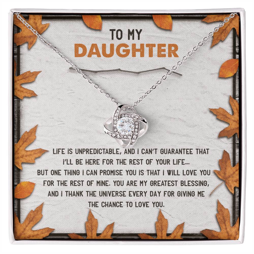 My Greatest Blessing - Love Knot Necklace For Daughter