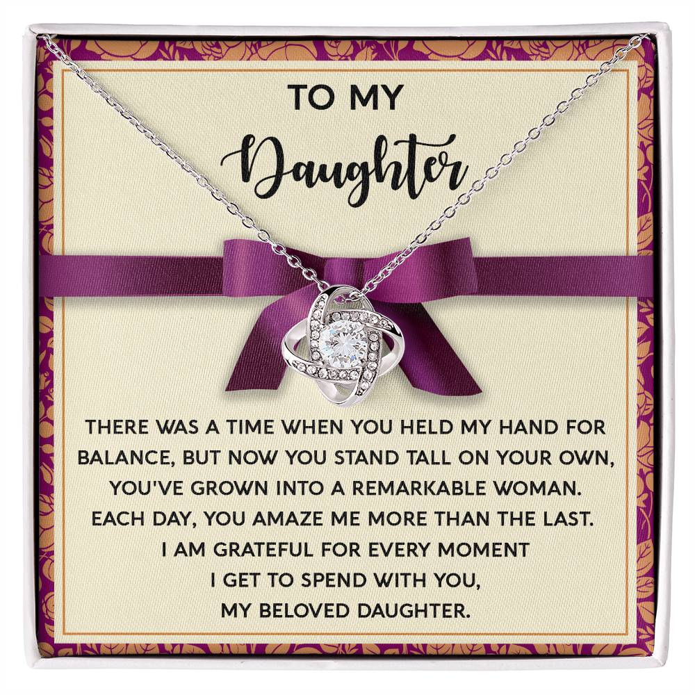 Every Moment I Get To Spend With You - Love Knot Necklace For Daughter