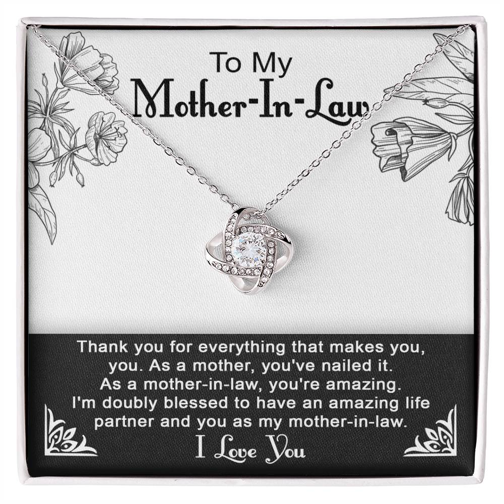 Doubly Blessed - Love Knot Necklace For Mother-In-Law