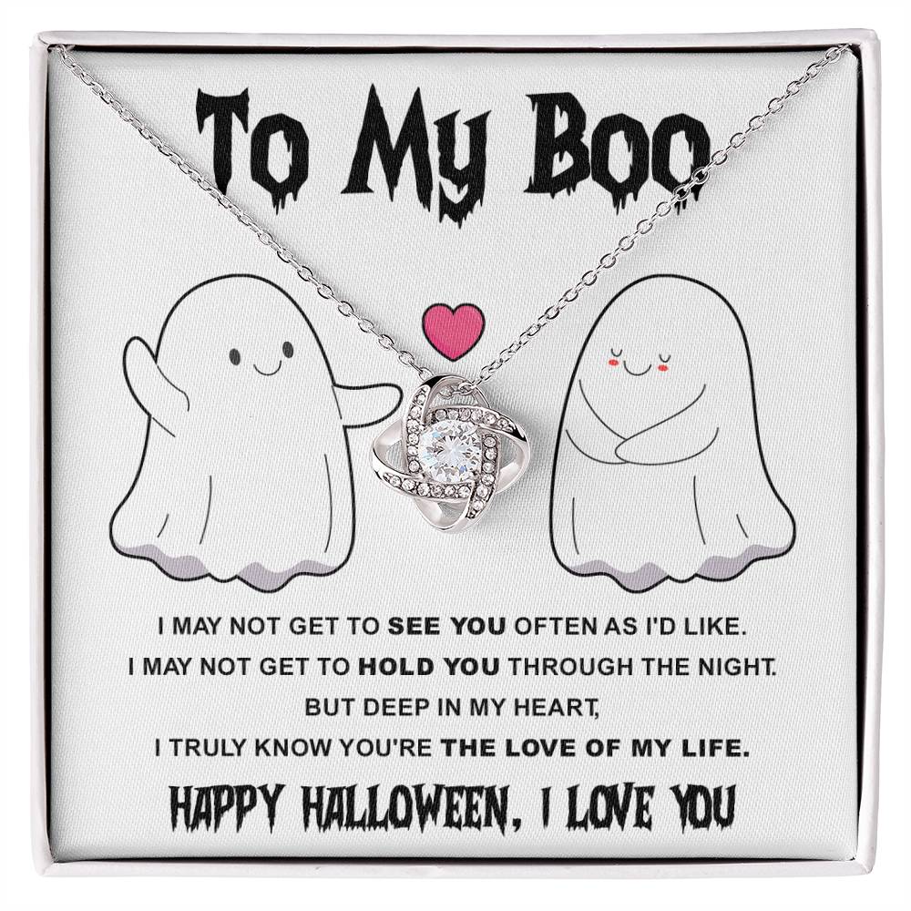 To My Boo - Love Knot Halloween Necklace