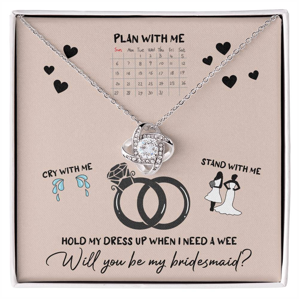 Be My Bridesmaid - Love Knot Necklace For Bridesmaid