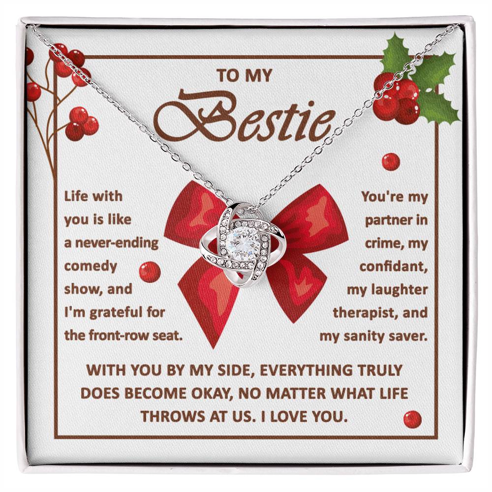 Life With You - Love Knot Necklace For Bestie For Christmas