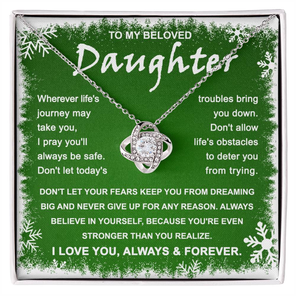 Dream Big - Love Knot Necklace For Daughter For Christmas