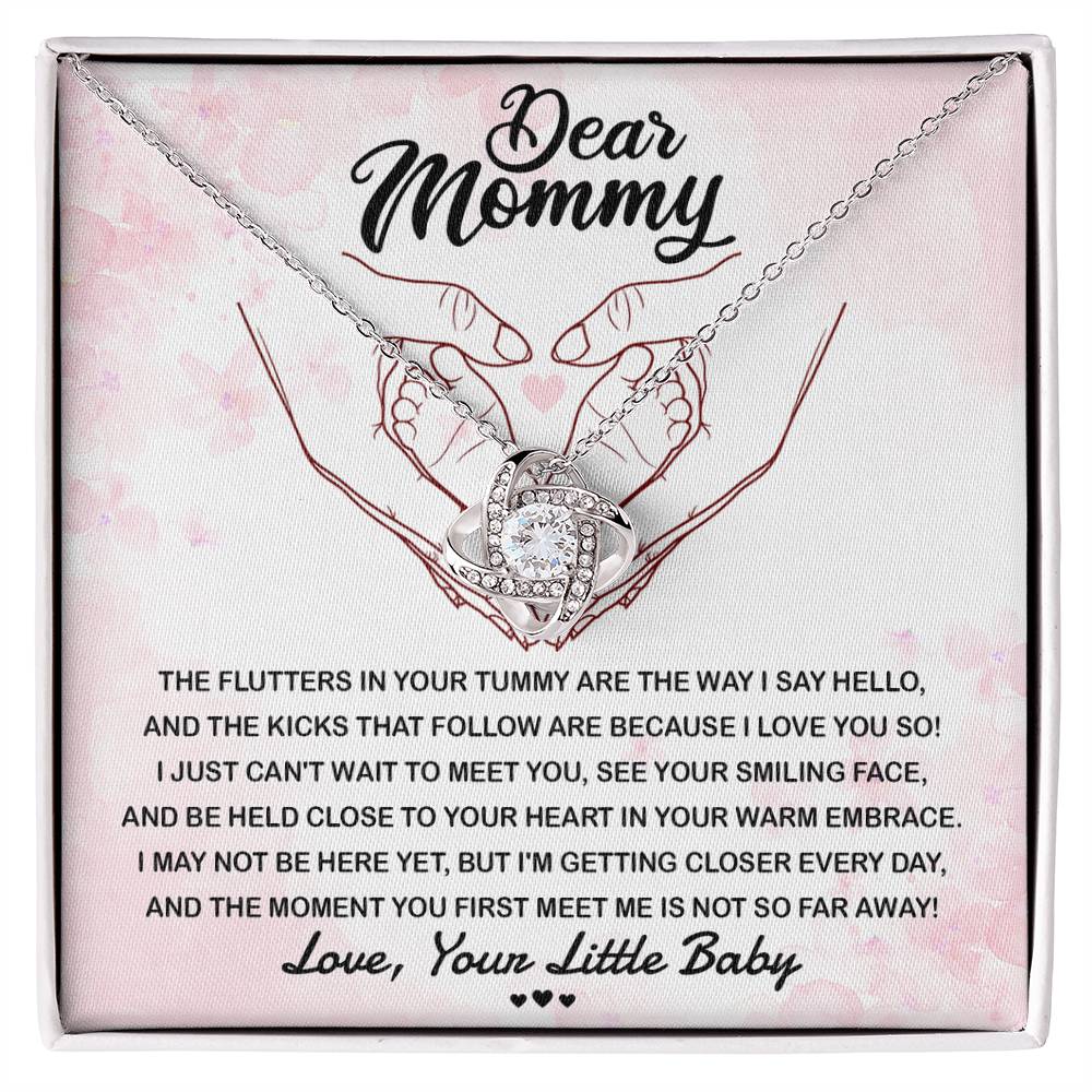 The Way I Say Hello - Love Knot Necklace For Mom-To-Be
