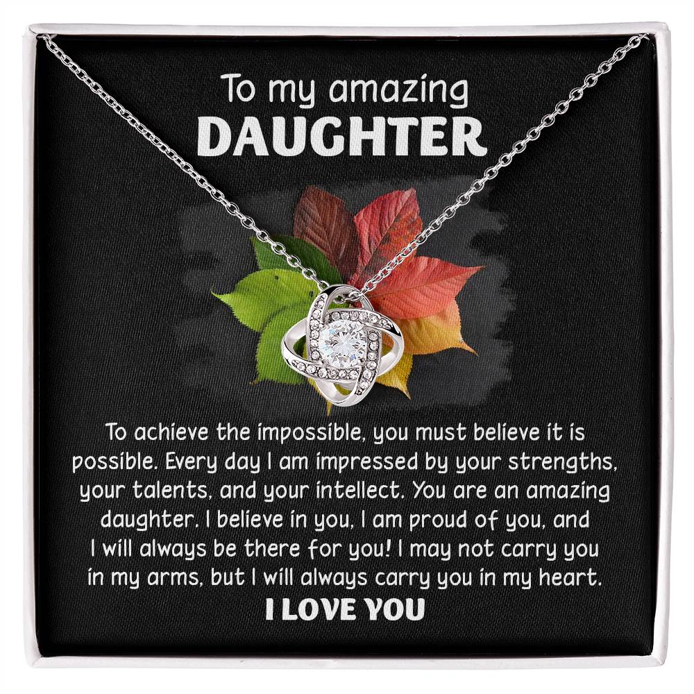 It Is Possible - Love Knot Necklace For Daughter