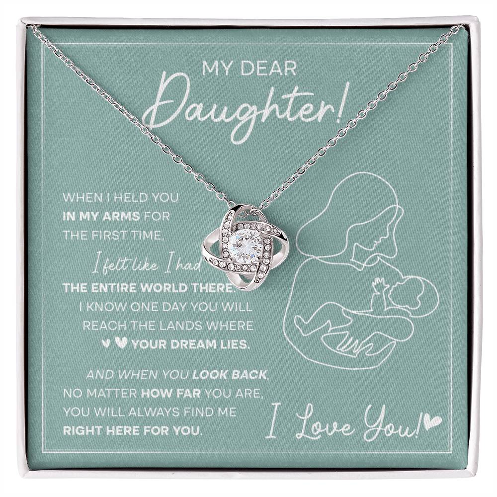 Right Here For You - Love Knot Necklace For Daughter