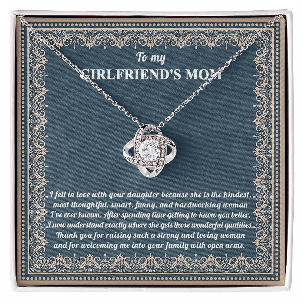 With Open Arms - Love Knot Necklace For Girlfriend's Mom