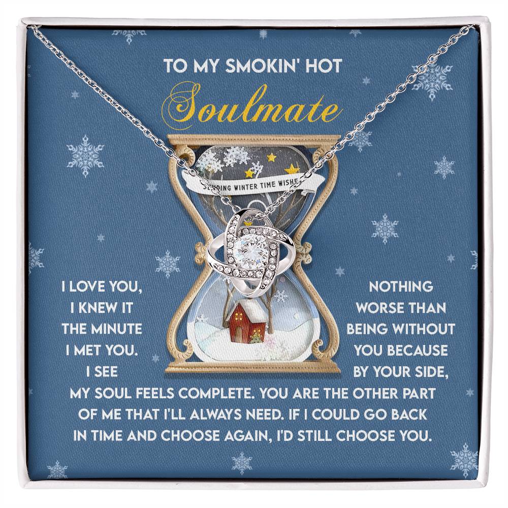 My Soul Feels Complete - Love Knot Necklace For Soulmate For Christmas