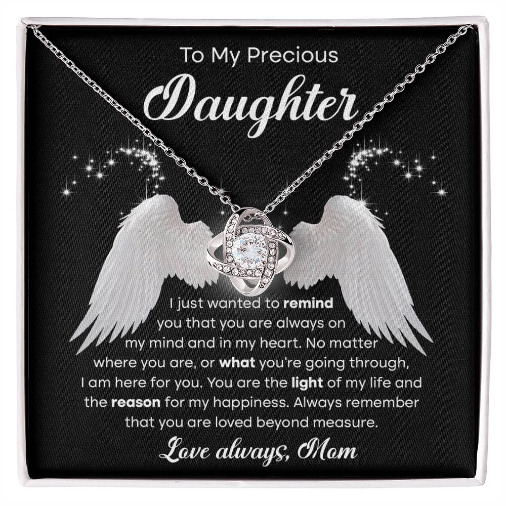 In My Heart - Love Knot Necklace For Daughter