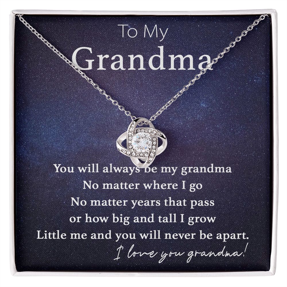 Never Be Apart - Love Knot Necklace For Grandma