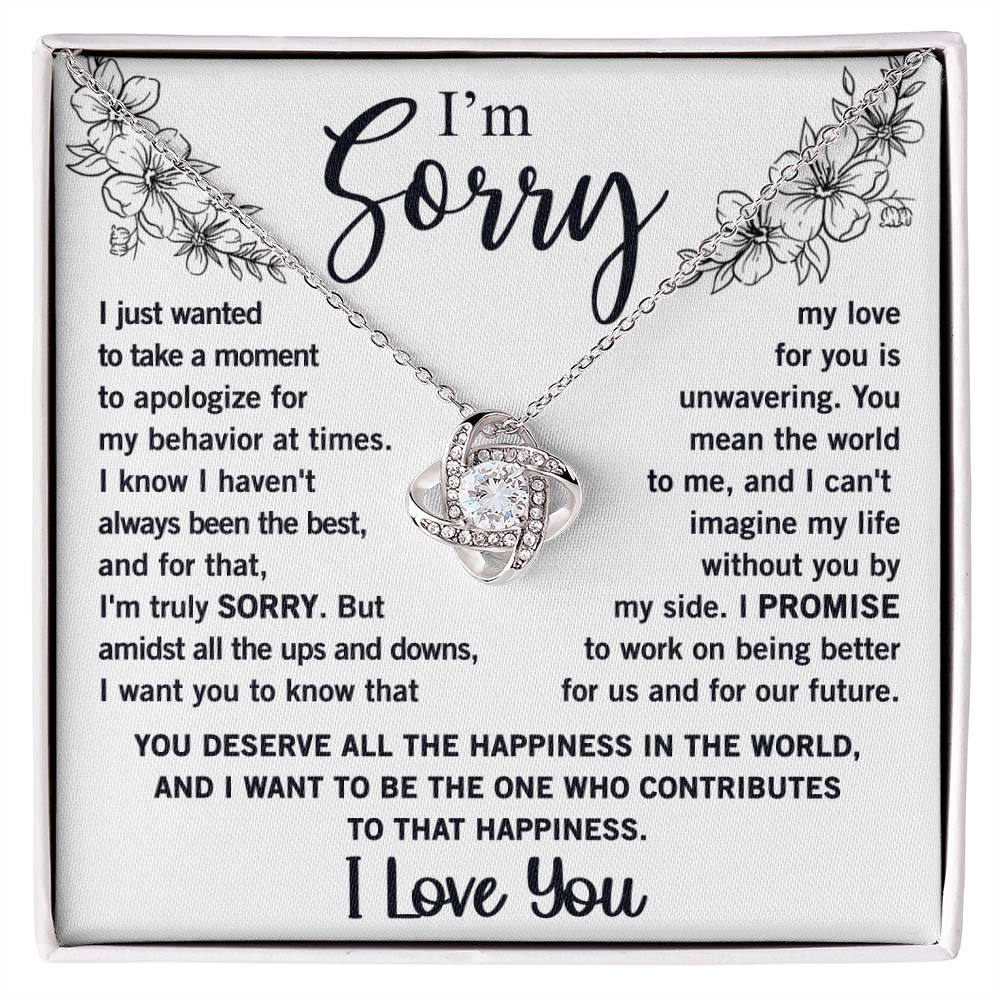 I'm Sorry - Love Knot Necklace For Her