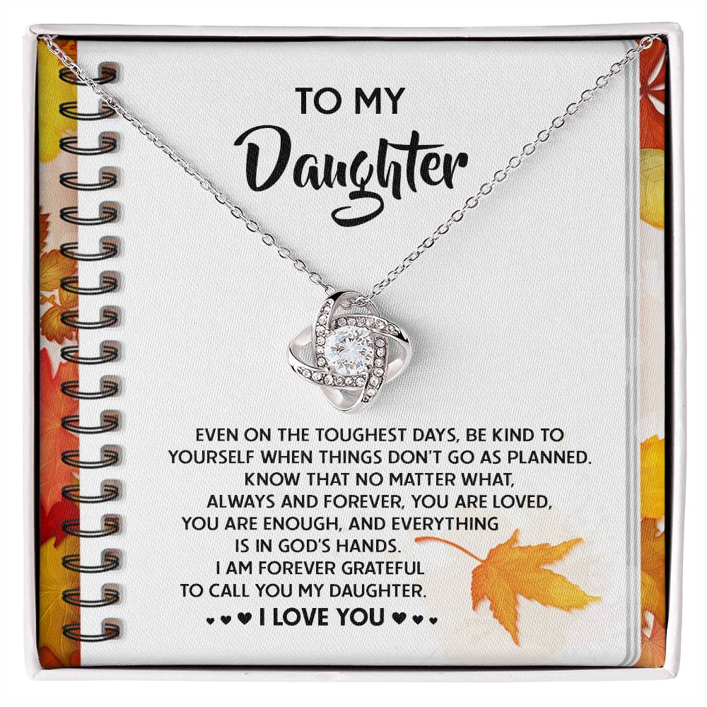 In God's Hands - Love Knot Necklace For Daughter