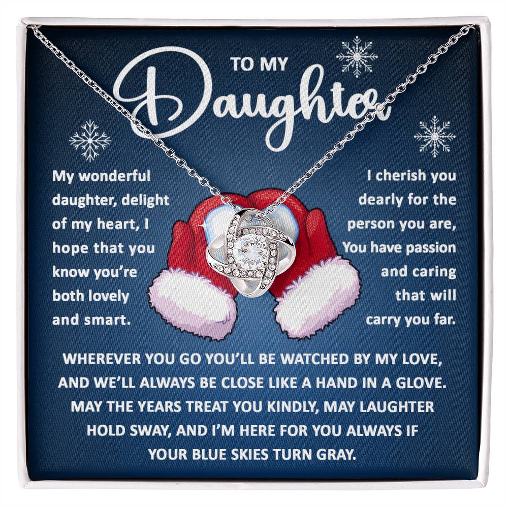 Like A Hand In A Glove - Love Knot Necklace For Daughter For Christmas