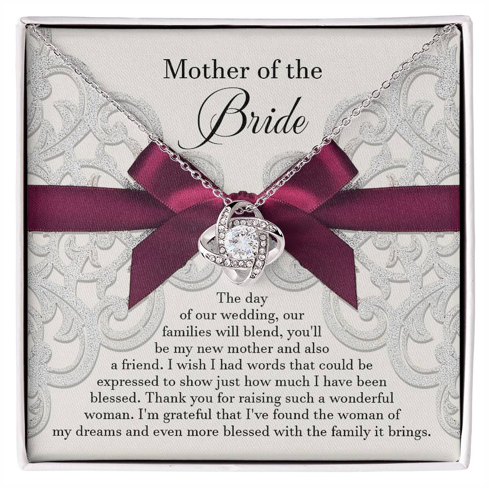 My New Mother - Love Knot Necklace For Bride's Mother