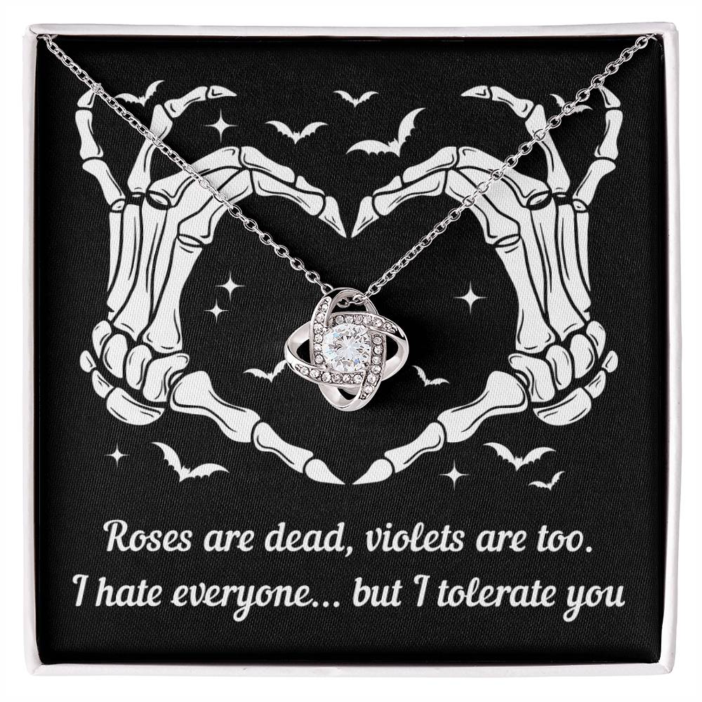 I Tolerate You - Love Knot Halloween Necklace