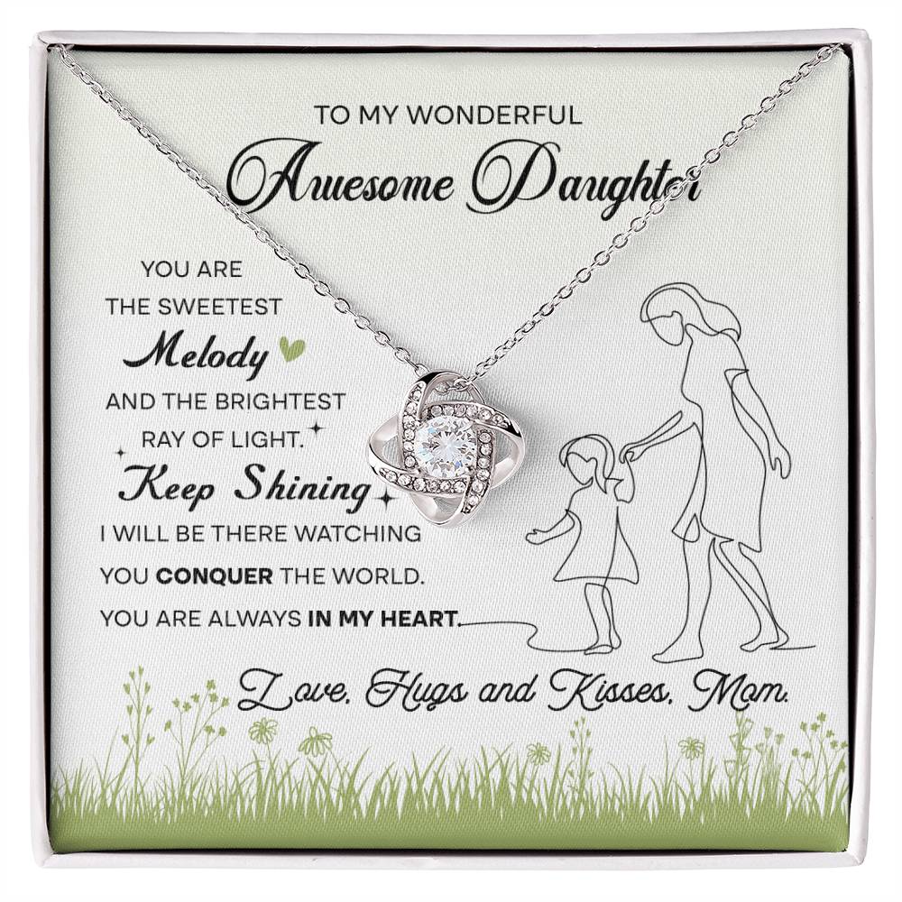 The Sweetest Melody - Love Knot Necklace For Daughter