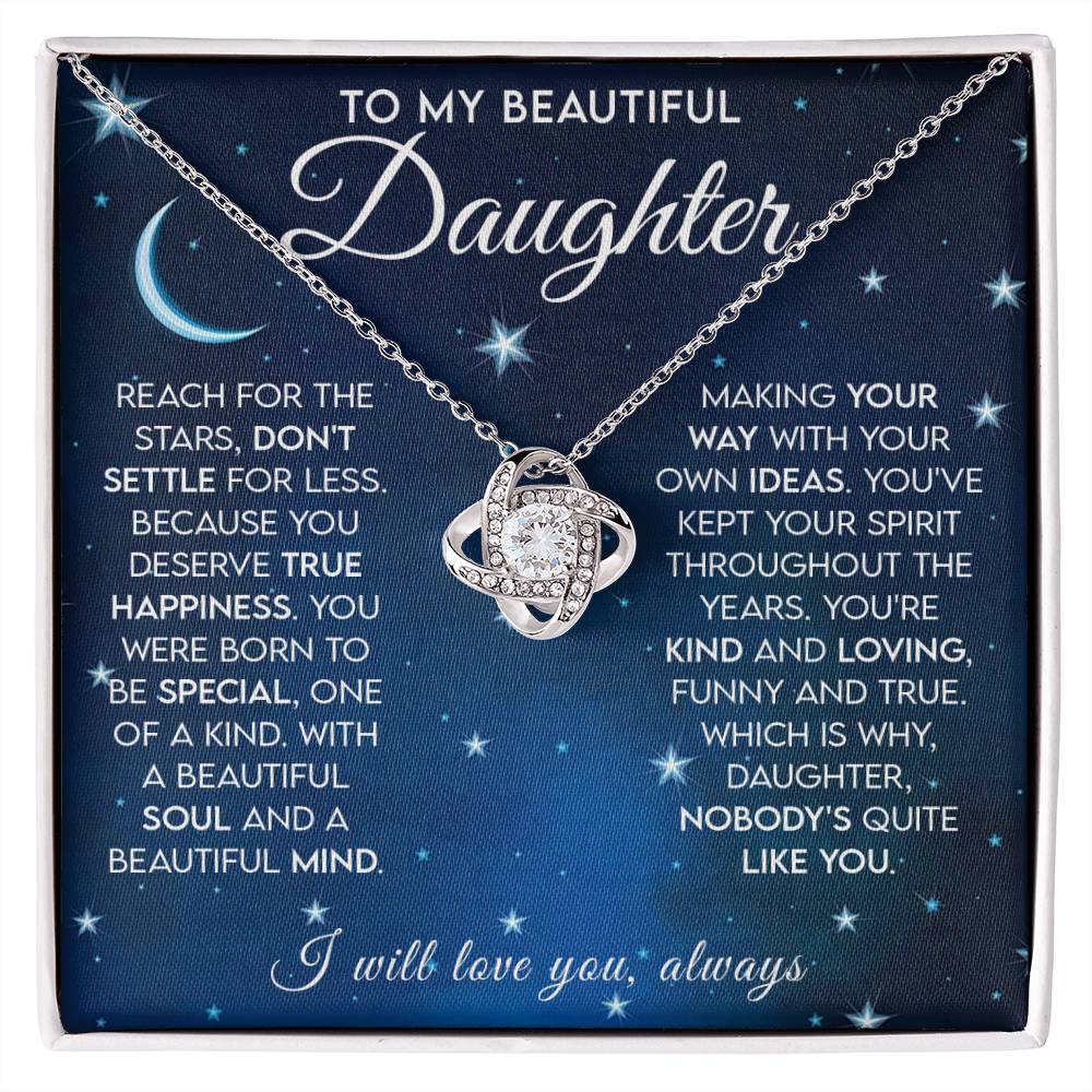Reach For The Stars - Love Knot Necklace For Daughter