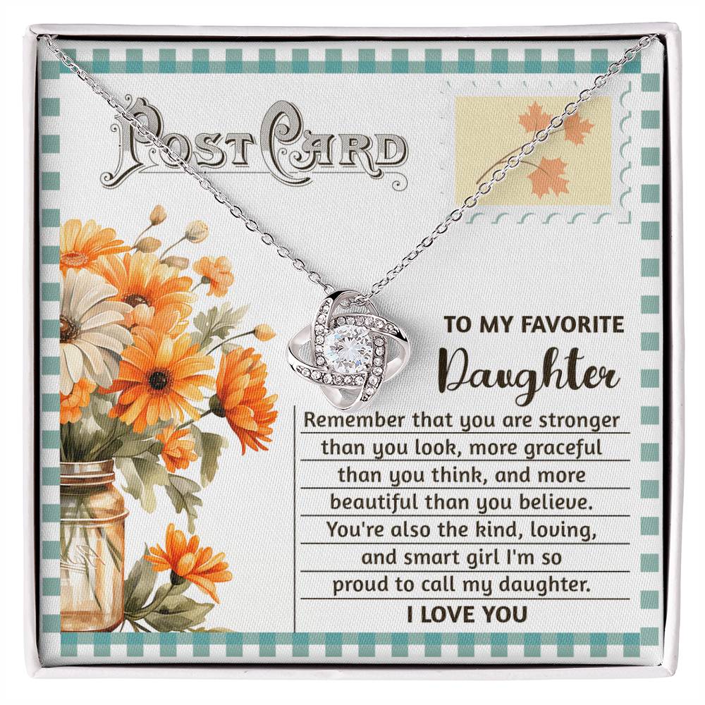 My Smart Girl - Love Knot Necklace For Daughter