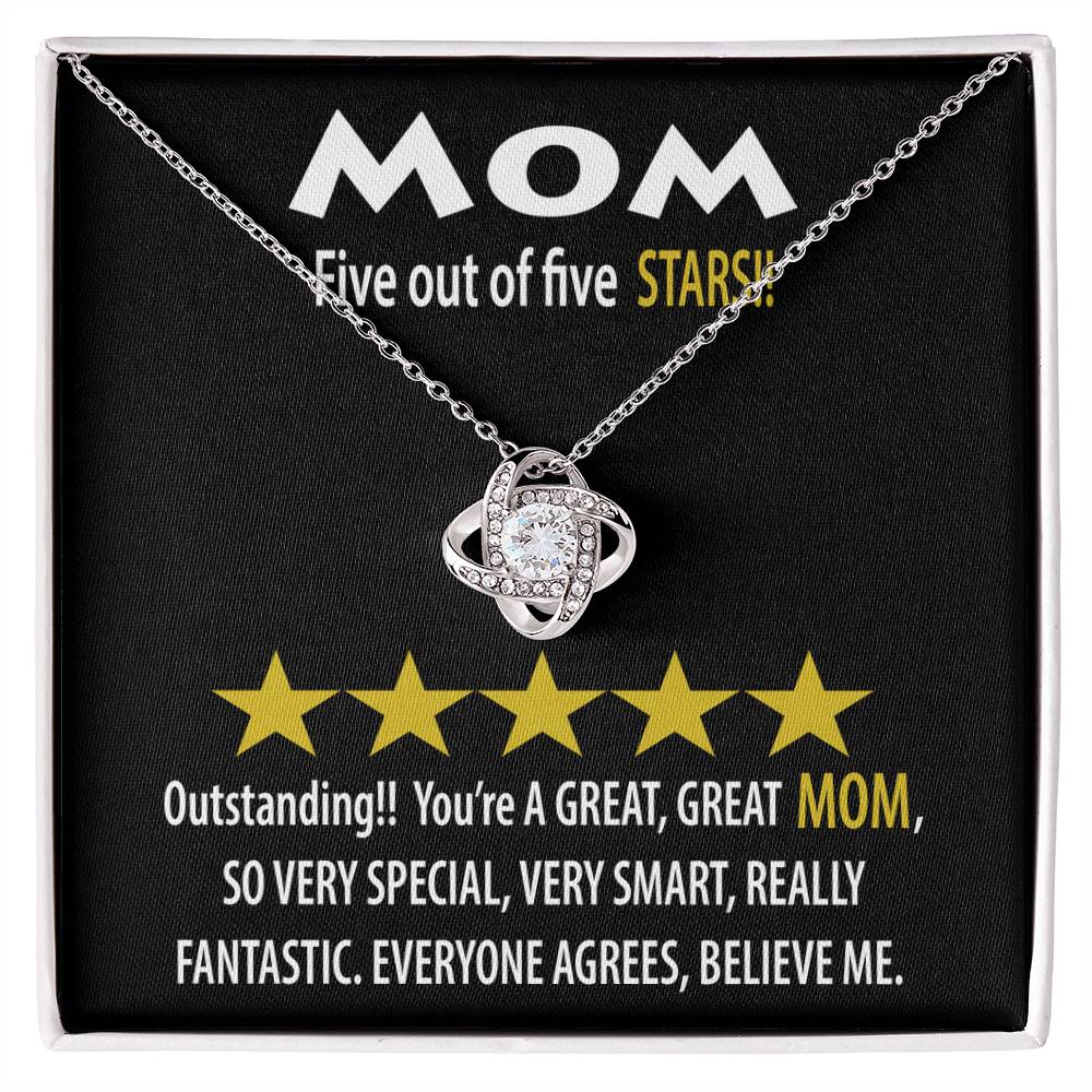 Five Out Of Five Stars - Love Knot Necklace For Mom