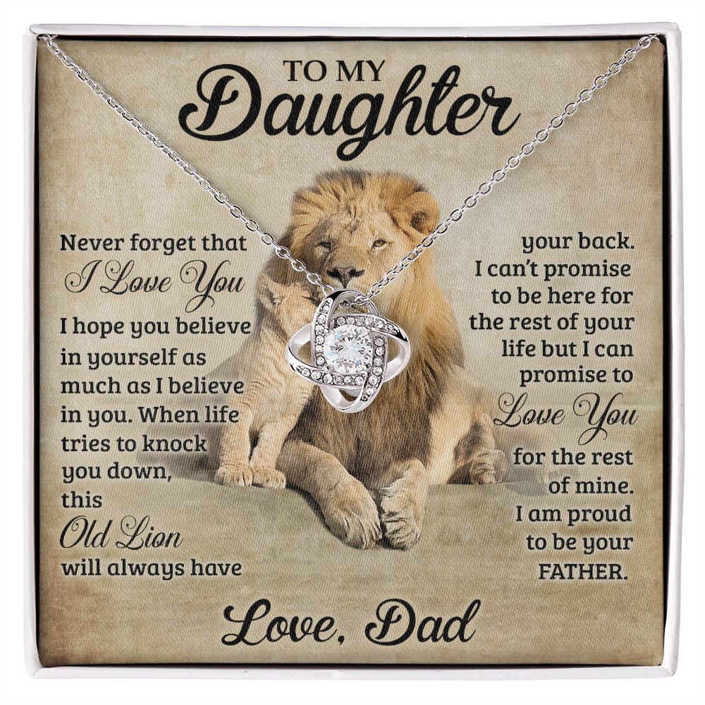 Proud To Be Your Father - Love Knot Necklace For Daughter