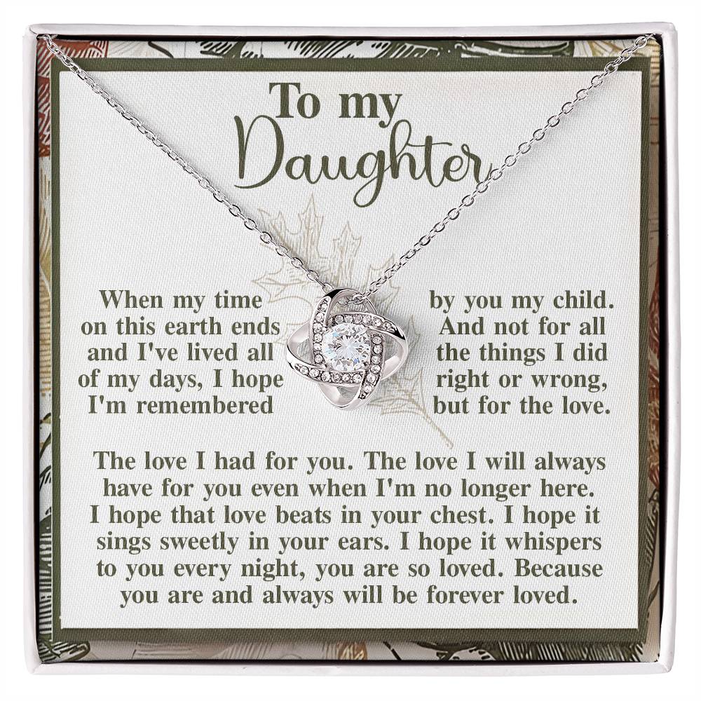 In Your Ears - Love Knot Necklace For Daughter
