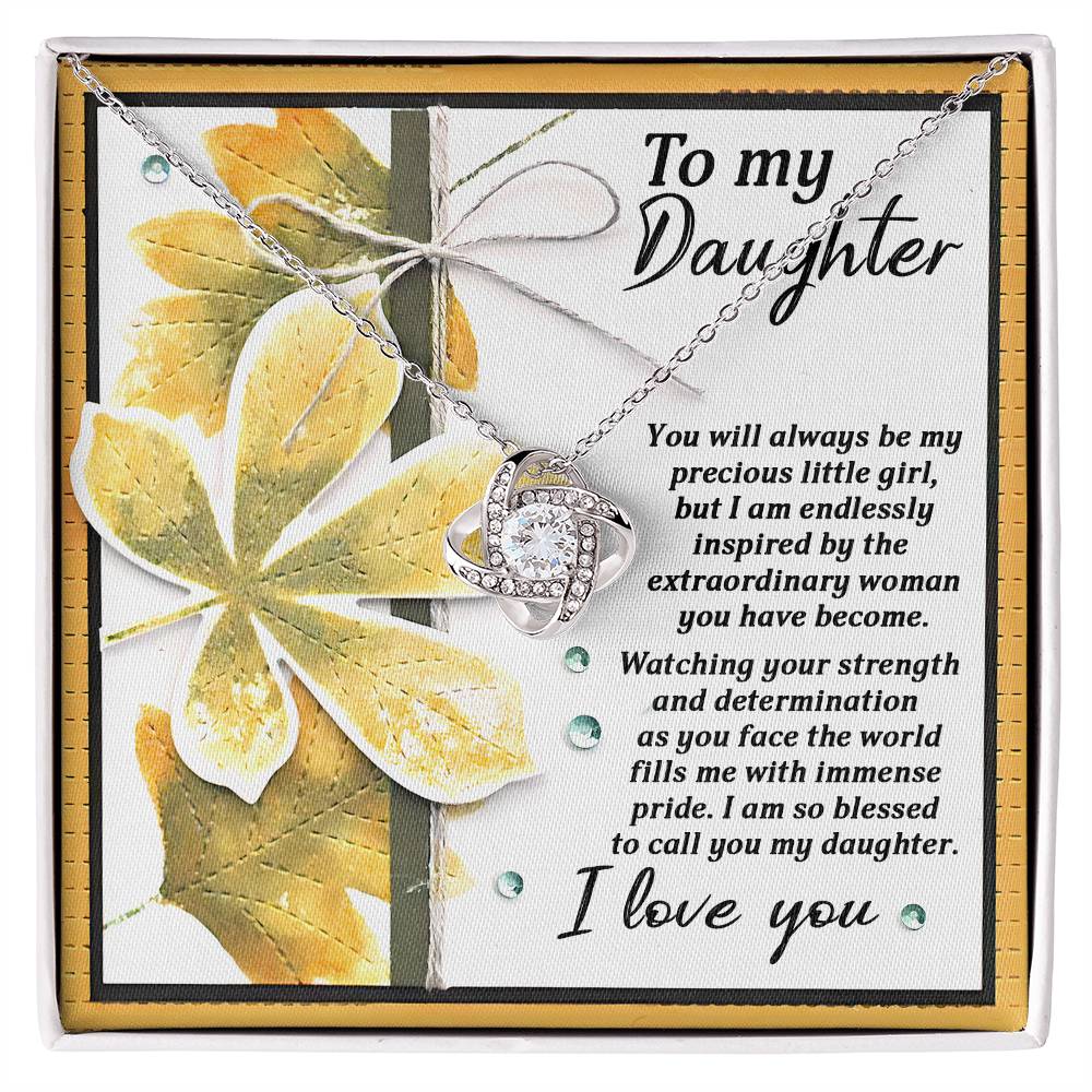 Blessed To Call You My Daughter - Love Knot Necklace For Daughter
