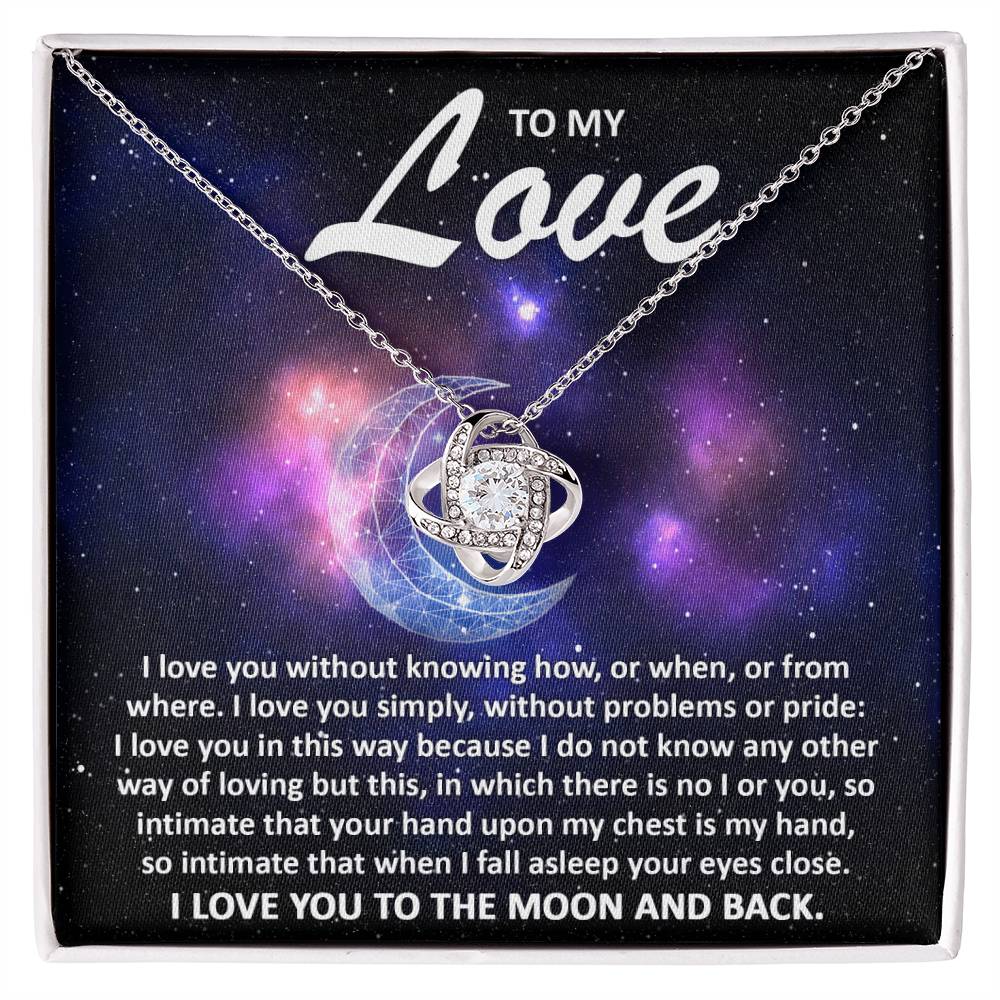 I Love You - Love Knot Necklace For Your Love