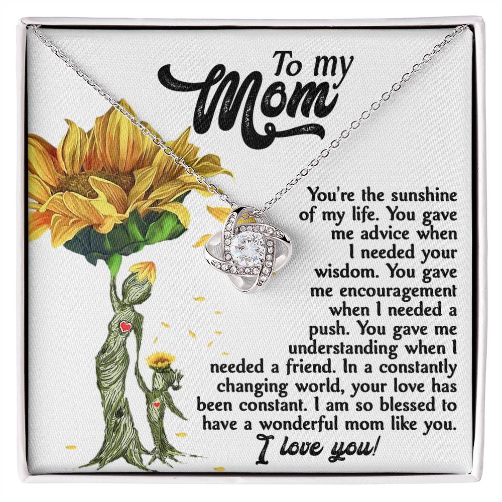 Sunshine Of My Life - Love Knot Necklace For Mom