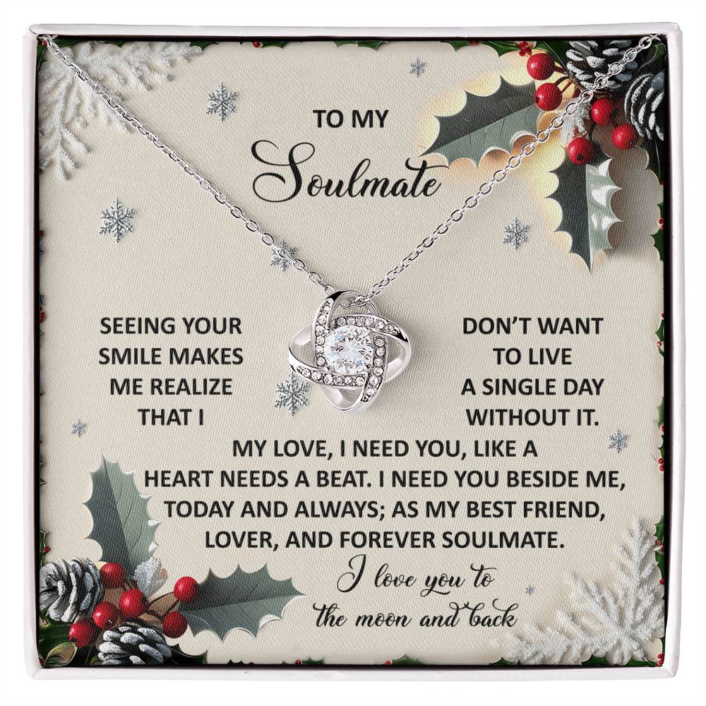 Forever Soulmate - Love Knot Necklace For Soulmate For Christmas